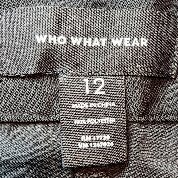 Who What Wear Lace Up A-Line Knee Length/Midi Skirt in Black Size 12 - Picture 4 of 6